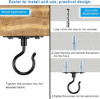 Dolibest Wall Mount Ceiling Hooks, Plant Hooks - Image 4
