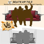 3 Seat Porch Swing, Patio Swing Bench - Image 3