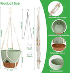 Hanging Planters for Indoor Outdoor Plants, 2 Pack Self Watering Hanging Pot - Image 2
