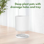10/8/6 inch Deep Flower Pots, 3 Pack Cylinder Tall Plant Pots - Image 4