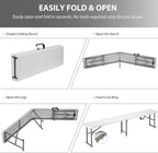 6ft Plastic Folding Bench with Carrying Handle & Lock, Portable Outdoor Bench - Image 6