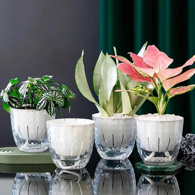 4 Pack 4 inch Self Watering Pots Planters - Image 7