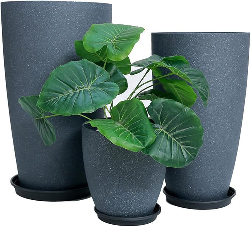 24/21/11 Inch Tall Planter Pots Garden Plastic Planters - Image 2