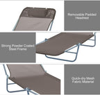 Outsunny Folding Chaise Lounge Chair, Pool Sun Tanning Chair, Outdoor Lounge - Image 5