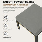 HOMREST Metal Outdoor Ottoman, 2-Piece Aluminum Footstool w/Removable Cushion - Image 3