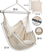 Miztli Hammock Chair with Hanging Chair Cover – 2 Cushions, Steel Spreader Bar - Image 5