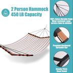 TegerDeger 12FT 2 Person Hammock Large Hammock Quick Dry 450LB Capacity - Image 5