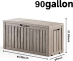 EasyUp 90 Gallon Outdoor Deck Box Waterproof, UV Resistant Resin Outdoor - Image 2