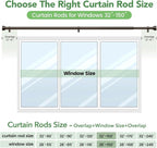 Curtain Rods for Windows 72 to 144, 1 Inch Adjustable Heavy Duty Long Window - Image 7