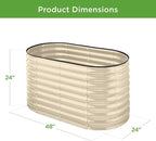 Best Choice Products 4x2x2ft Outdoor Metal Raised Garden Bed, Oval Deep Root - Image 7