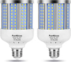 2 Pack 280W Equivalent LED Corn Light Bulb, 4000 Lumen 6500K Cool White by FanNicoo
