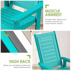 GREENVINES Outdoor Rocking Chairs | Set of 2 | Porch Rocker | HDPE Plastic | - Image 8