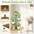 iDavosic.ly 3 Tier Plant Stand Indoor Outdoor, Tiered Corner Multiple Flower - Image 3