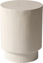 LeisureMod Modern Side Table Round Fiberstone Top Accent End Table - Image 7