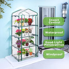 Mini Greenhouse for Indoor Outdoor, Plant Green House 4-Tier Rack Stand - Image 5