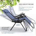 Nestl Zero Gravity Chairs Set of 4, Patio Lounge Chair Outdoor - Image 4