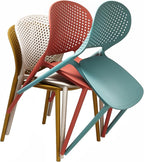 2xhome Set of 3 Patio Dining Chairs | Modern Stackable Outdoor Pool Side Chair - Image 4