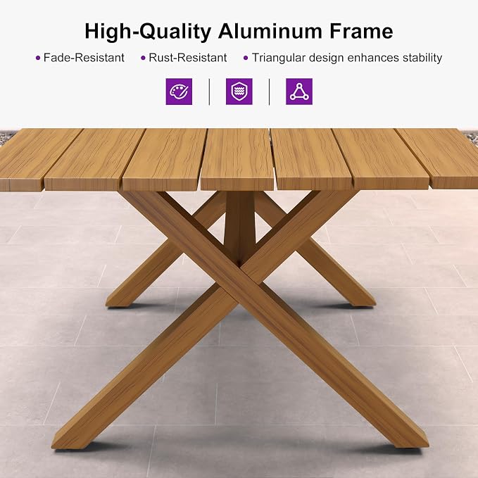 PURPLE LEAF 9 Pieces Outdoor Dining Set - Image 4