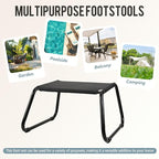 Outdoor Ottomans, Patio Foot Rest Portable Side Table Solid Steel Frame Small - Image 5