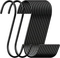 30 Pack 3.7 inch Length S Hooks Black Steel S Shaped Hooks by ESFUN