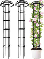 2-Pack 77-Inch Garden Trellis for Climbing Plants, Heavy-Duty Metal Obelisk by TCBWFY