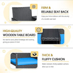 Devoko Patio Conversation Sets Outdoor Loveseat - Image 6