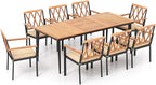Tangkula 9-Piece Patio Dining Set, Outdoor Acacia Wood Dining Table - Image 7
