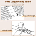 Tangkula 71" Outdoor Dining Table - Image 7