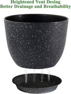 12inch Large Plant Pot, Modern Plastic Planter - Image 3