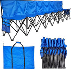 VEVOR Portable Folding Bench, 8 Seat Foldable Soccer Bench by VEVOR