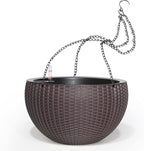 Dexceder 10.5 Inch Large Self Watering Hanging Planters Indoor Outdoor by Dexceder