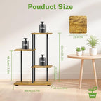iDavosic.ly 3 Tier Plant Stand Indoor, Tiered Corner Metal Wood Multiple Flower - Image 6