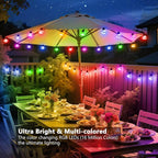 Outdoor String Lights, 25ft 20 Bulbs LED Color Changing Hanging Lights Dimmable - Image 4