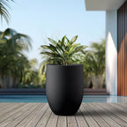 Kante 21.7 Inch Tall Concrete Planter, Large Indoor Outdoor Plant Pot - Image 3