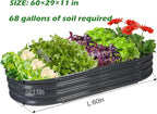 Raised Garden Bed Galvanized Planter Box Outdoor, Rot-Resistant Metal Garden - Image 2