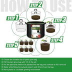 2-Pack 50 Gallon Plant Grow Bags, Thickened Nonwoven Fabric Pots - Image 9
