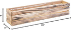 20" Rectangular Rustic Wood Planter - Image 8
