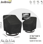 JinHrtoyi Outdoor Chair Covers 2 Pack, 35Wx37Dx38H inches Patio Chair Cover - Image 2