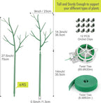 6 Pack Plant Support Stakes for Indoor Plants, 27.56 Inch Twig Plant Sticks - Image 2
