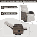 Belord Dual-Adjust Outdoor Swivel Recliner Chair – Reclining Patio Chair - Image 2