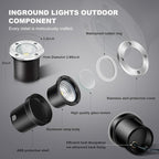 4 Pack 3w 12v Low Voltage In-ground Lights LED Landscape Light Waterproof IP67 - Image 3