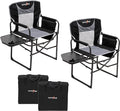 SUNNYFEEL Camping Directors Chair, Heavy Duty, Oversized Portable Folding Chair by SunnyFeelCamping