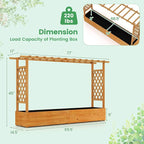 Giantex Raised Garden Bed with Trellis & Hanging Roof, Wood Planter Box with - Image 6
