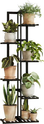 Bamworld Bamboo Plant Stand Indoor 6 Tiered Plant Shelf Outdoor Corner Plant - Image 7