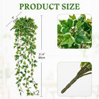 Hollyone 2pcs Artificial Hanging Plants 31" Fake Ivy Vine Faux Ivy Leaves - Image 2