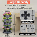 GameXcel Vertical Planter 5 Tier Stackable Planters Garden Planters Strawberry - Image 4