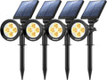 Nekteck 4 Pack Solar Lights, 2-in-1 Outdoor Solar Spotlights Powered Adjustable by Nekteck