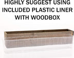 20" Rectangular Rustic Wood Planter - Image 5