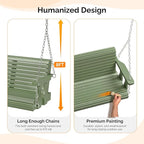 VINGLI Upgraded Patio Wooden Porch Swing - Image 3