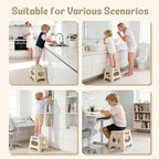ACSTEP Folding Step Stool 11 Inch, Sturdy Plastic Foldable Step Stool - Image 2